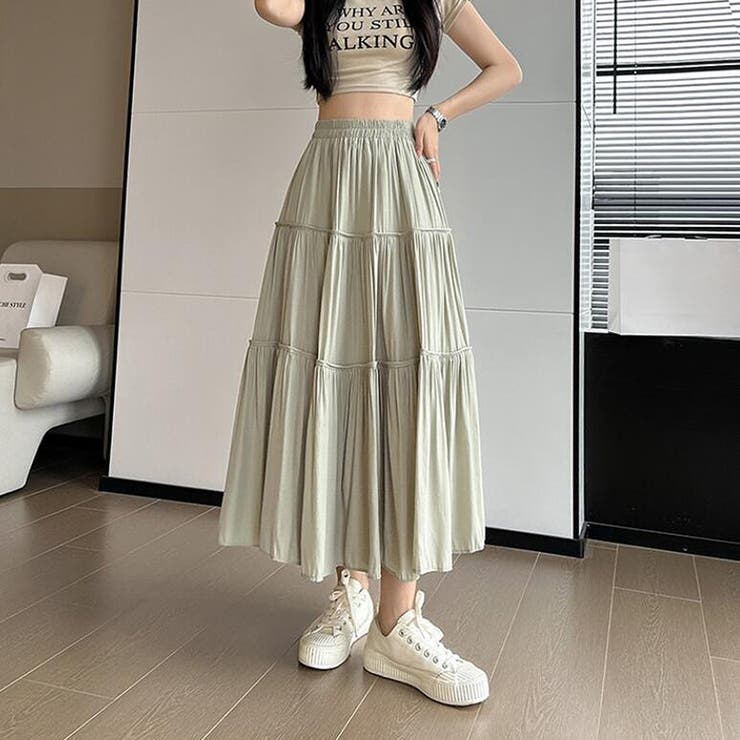 ティアードフレアスカート【韓国ファッション】 | Girly Doll | 詳細画像3 