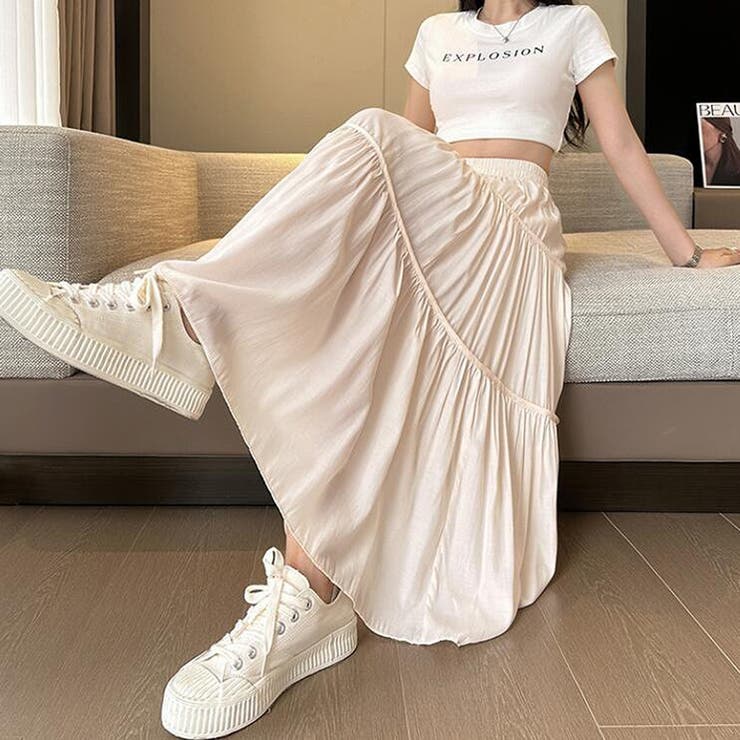 ティアードフレアスカート【韓国ファッション】 | Girly Doll | 詳細画像5 