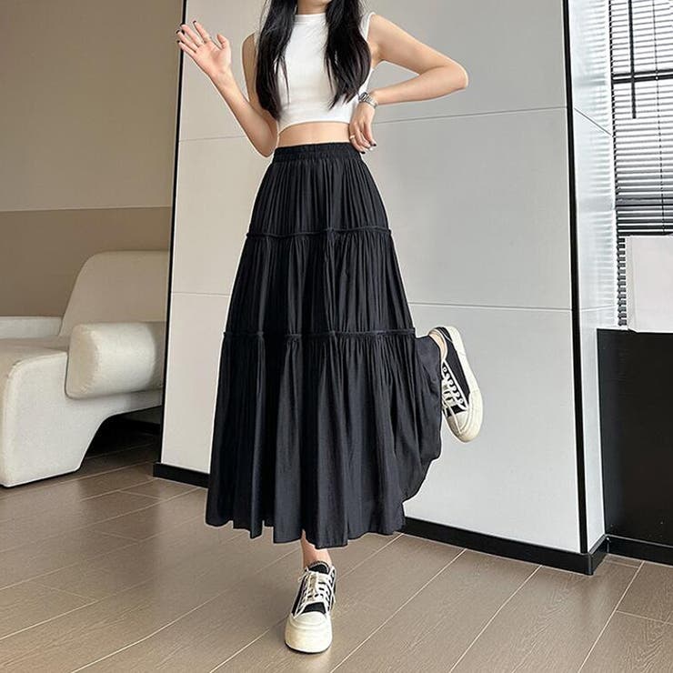 ティアードフレアスカート【韓国ファッション】 | Girly Doll | 詳細画像10 