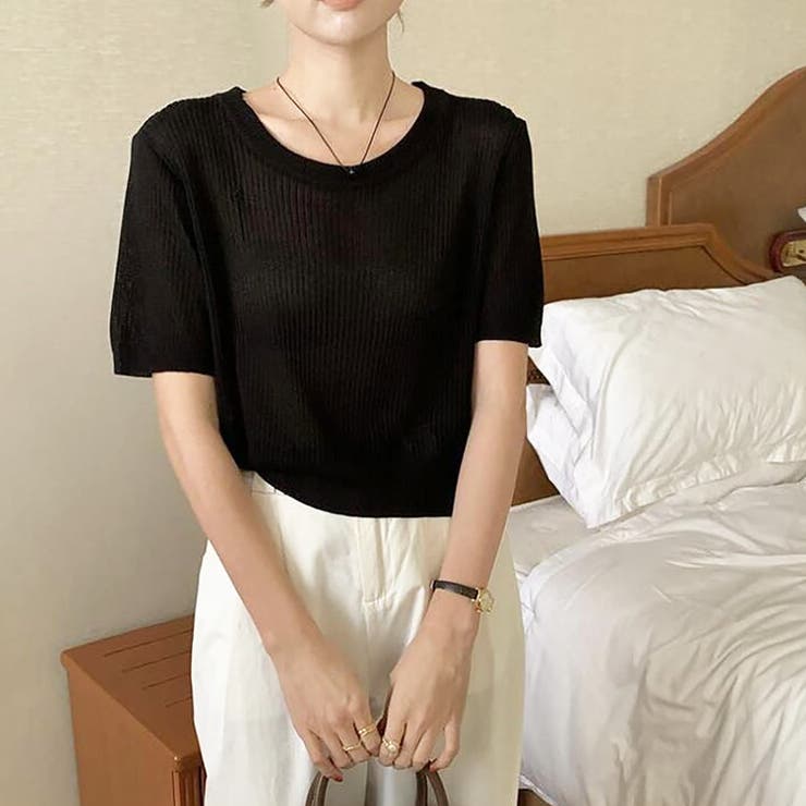 ブラック | ニット・セーター【韓国ファッション】 | Girly Doll