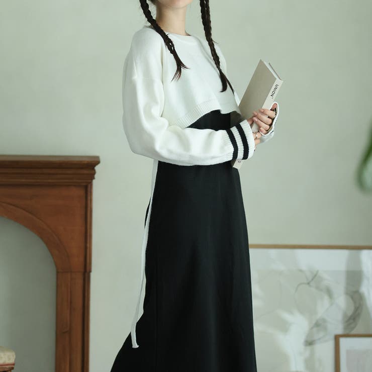 ライン入りショート丈ニット | Girly Doll | 詳細画像14 