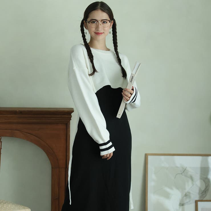 ライン入りショート丈ニット | Girly Doll | 詳細画像15 