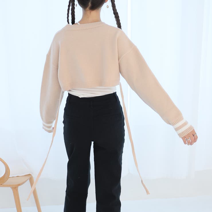 ライン入りショート丈ニット | Girly Doll | 詳細画像33 