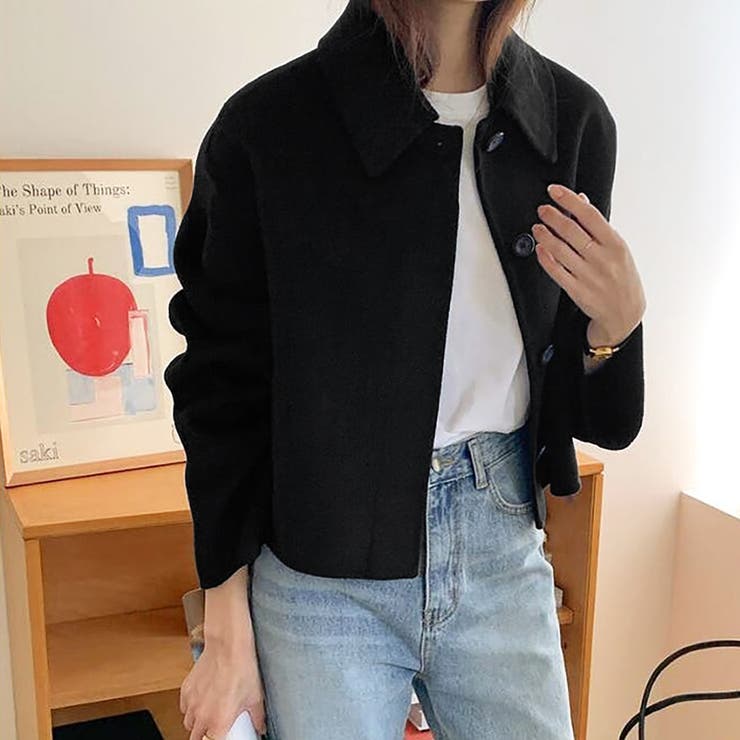 ショートコート【韓国ファッション】[品番：ZJ000023183]｜Girly