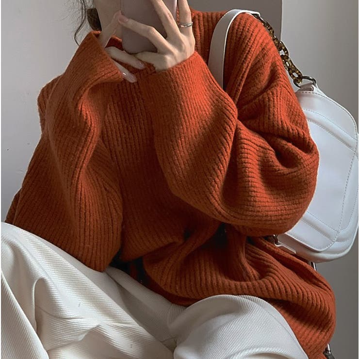 クルーネックリブオーバーニット【韓国ファッション】 | Girly Doll | 詳細画像10 