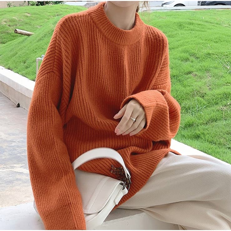 クルーネックリブオーバーニット【韓国ファッション】 | Girly Doll | 詳細画像2 