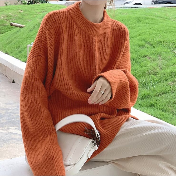 クルーネックリブオーバーニット【韓国ファッション】 | Girly Doll | 詳細画像9 