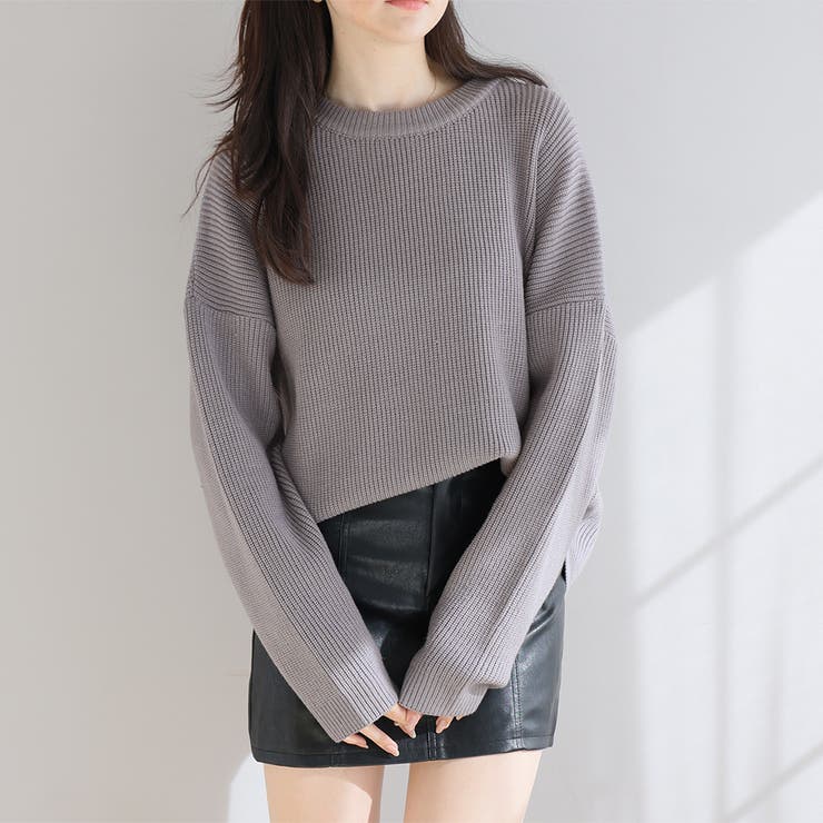 クルーネックリブオーバーニット【韓国ファッション】 | Girly Doll | 詳細画像19 