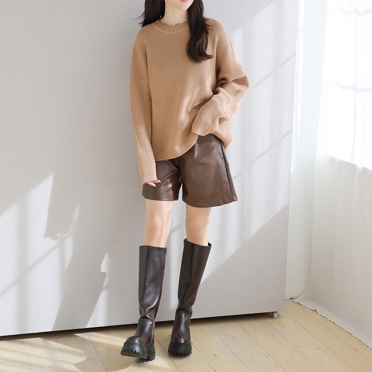 クルーネックリブオーバーニット【韓国ファッション】 | Girly Doll | 詳細画像20 