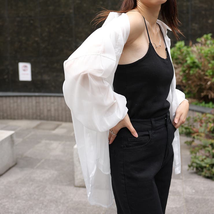 シャイニーシアーシャツ【韓国ファッション】 | Girly Doll | 詳細画像12 