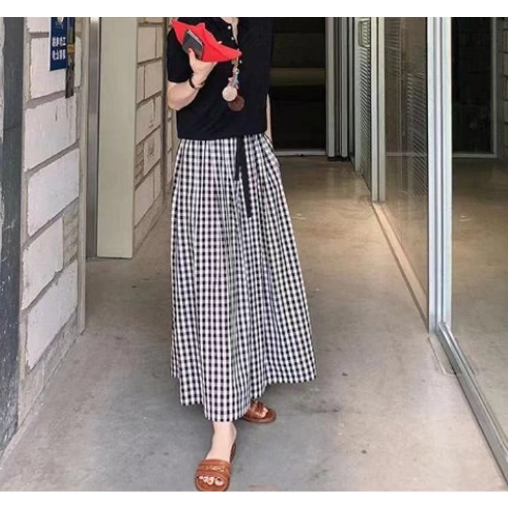 チェックワイドイージーパンツ【韓国ファッション】 | Doula Doula | 詳細画像6 