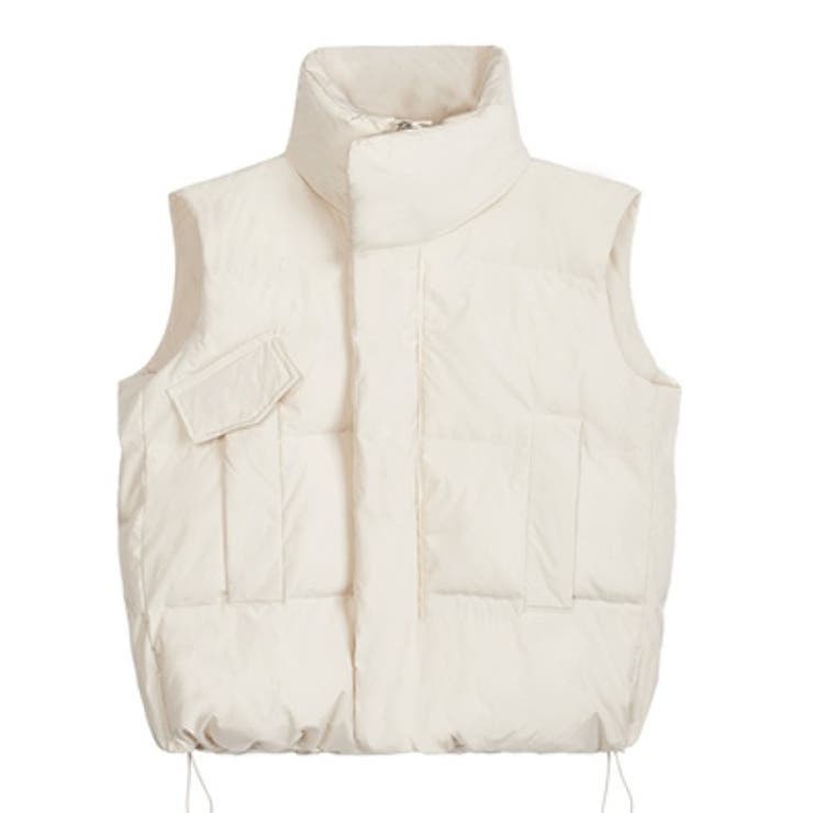 EIDER POP βウェルディングダウンベスト_Light Beige エコダウンベスト【韓国ファッション】[品番:ZJ000019785