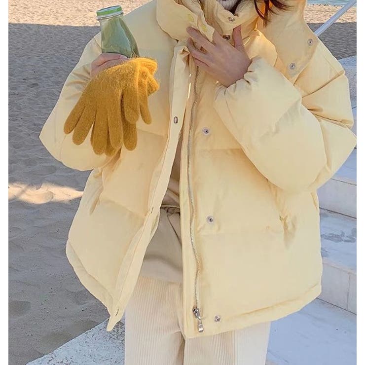 EIDER REVERSIBLE G β ダウンジャケット_Cream フード付きダウンジャケット フード取り外し可能ショートダウン