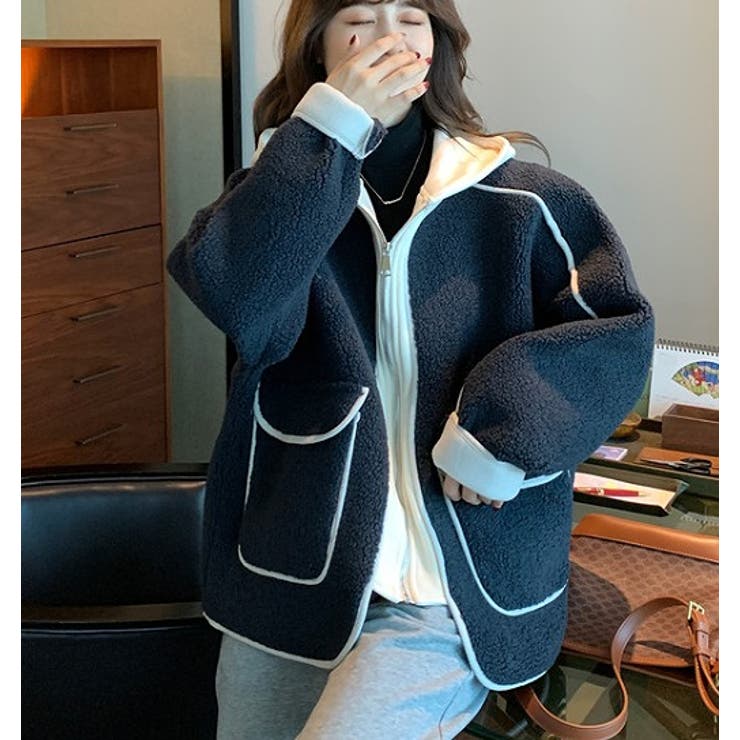 【Doclasse】 フリース レディース ジャケット 韓国 美品 シンプル Doヒート・超快温フリースジャケット/40代50代からのレディース