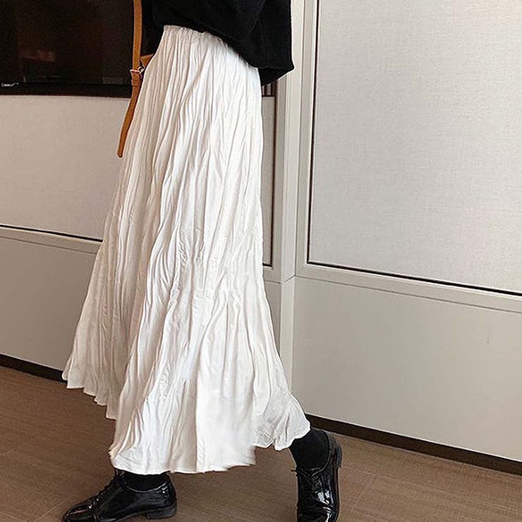 ワッシャーマキシスカート【韓国ファッション】【春夏新商品】 | Girly Doll | 詳細画像6 