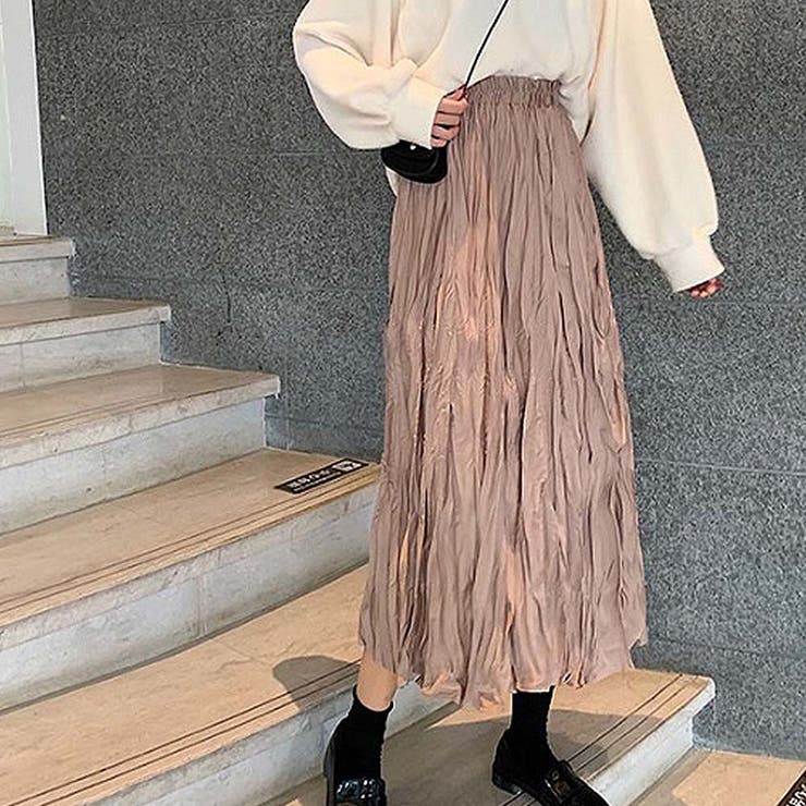 ワッシャーマキシスカート【韓国ファッション】【春夏新商品】 | Girly Doll | 詳細画像8 