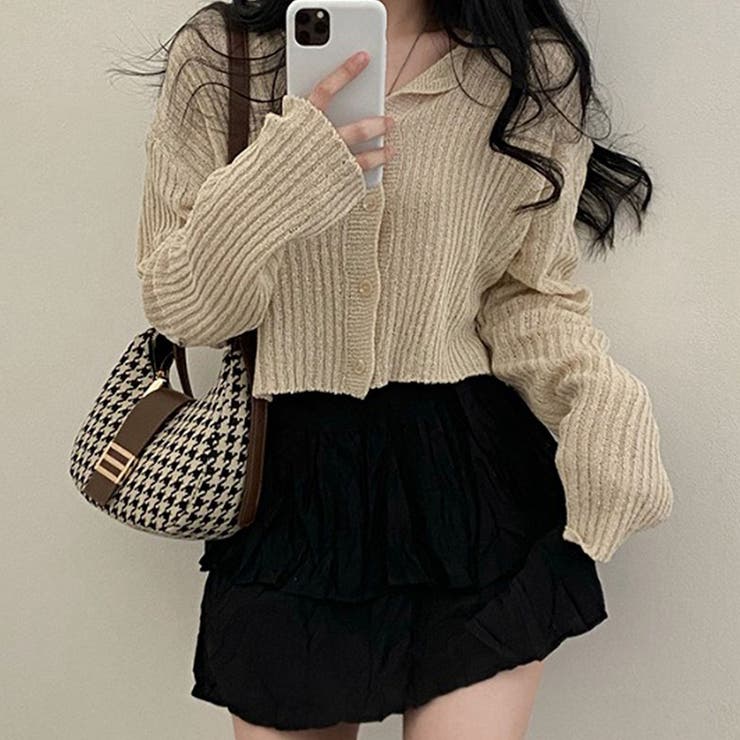 リブカーディガン【韓国ファッション】【春夏新商品】 | Girly Doll | 詳細画像2 