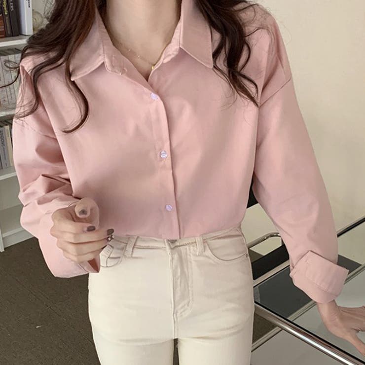 ピンク | オーバーサイズシャツ【韓国ファッション】 | Doula Doula