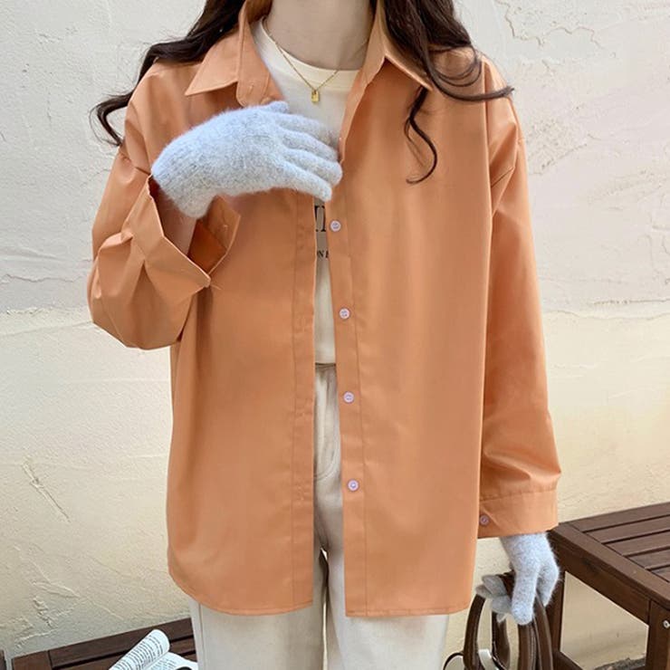 オレンジ | オーバーサイズシャツ【韓国ファッション】 | Doula Doula