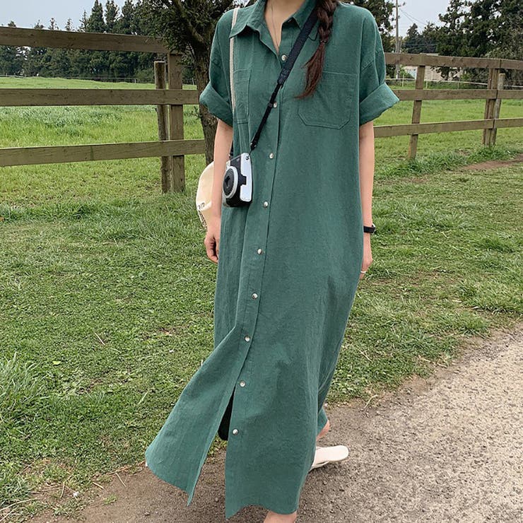 ダークグリーン | ワンピース【韓国FASHION】【2023春夏商品】 | Doula Doula