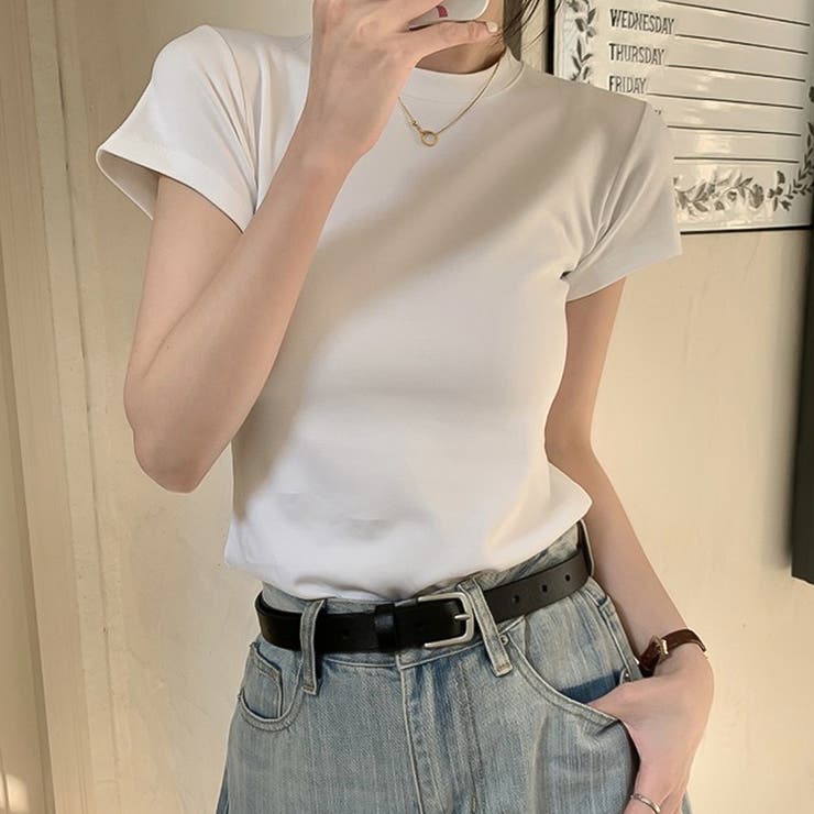 クルーネックTシャツ【韓国ファッション】[品番：ZJ000022029