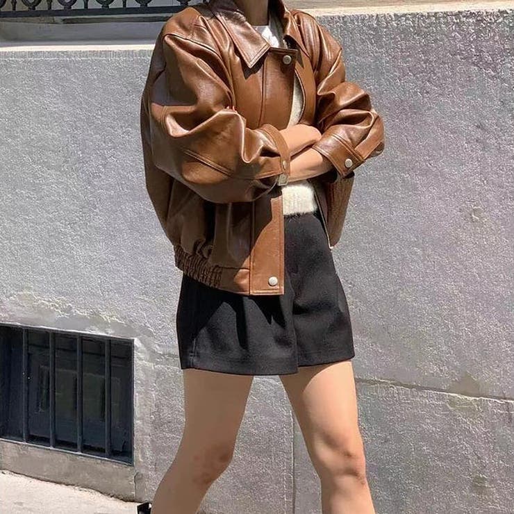 フェイクレザージャケット【韓国ファッション】 | Girly Doll | 詳細画像2 