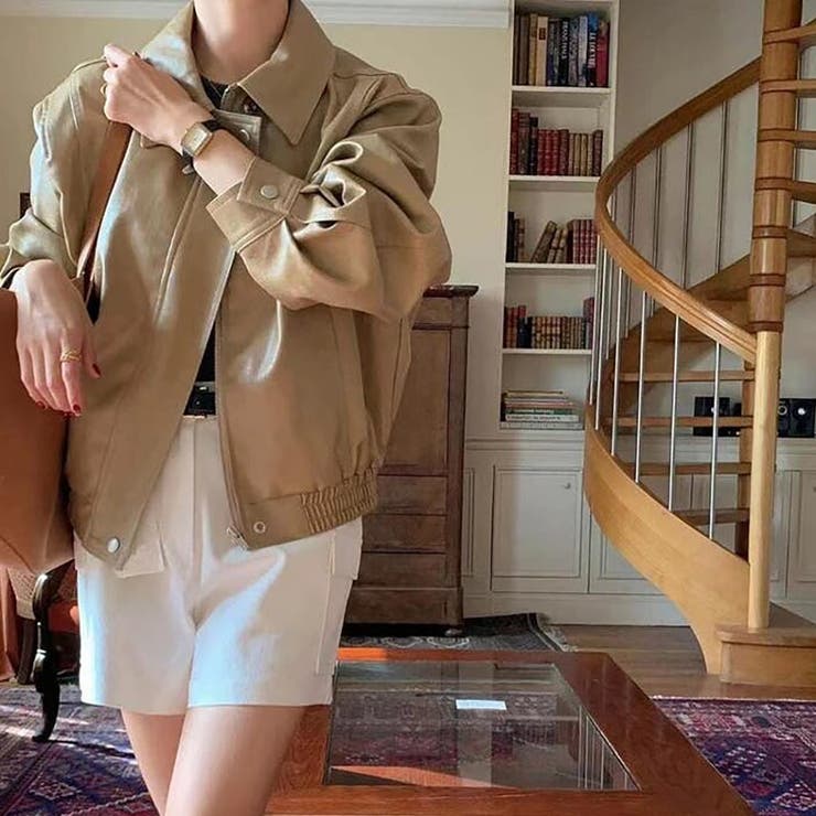 フェイクレザージャケット【韓国ファッション】 | Girly Doll | 詳細画像5 