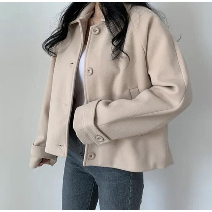 ショートコート【韓国ファッション】[品番：ZJ000023792]｜Girly