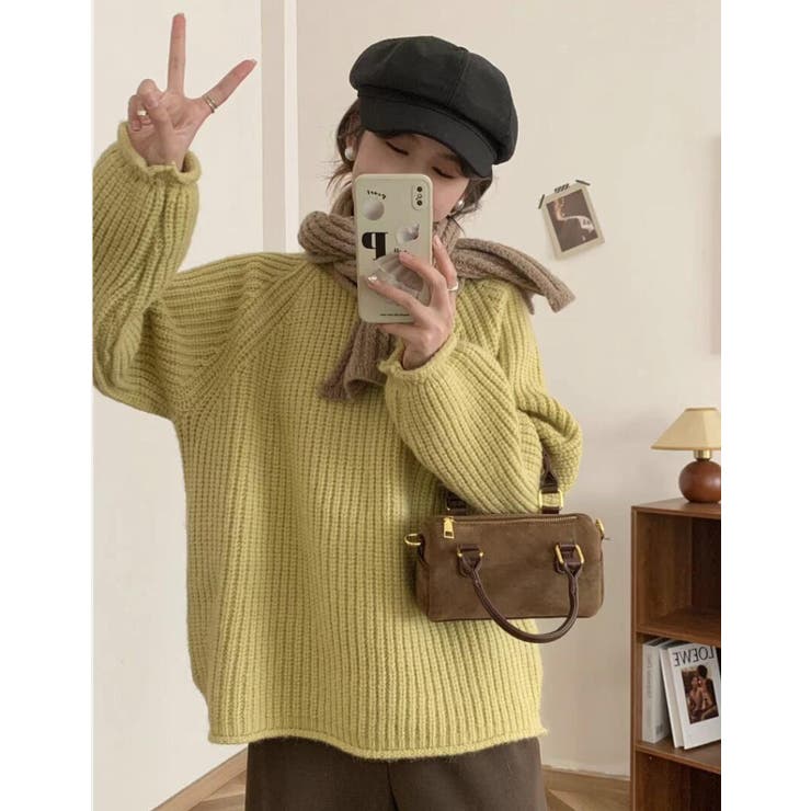 イエロー | ニット・セーター【韓国ファッション】 | Girly Doll