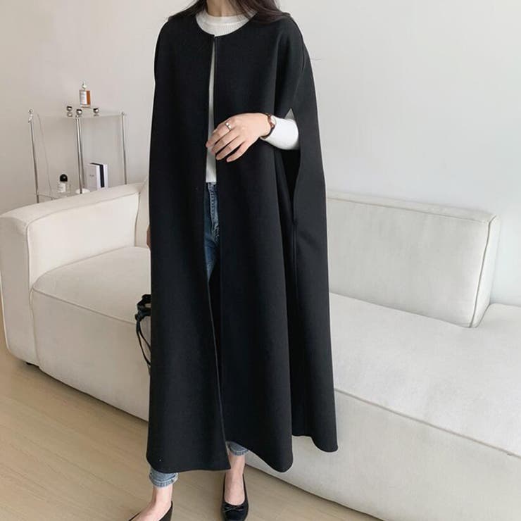 Sheglit Luisa ロングケープコート黒Mサイズ m10805615697_1.jpg?1757315236