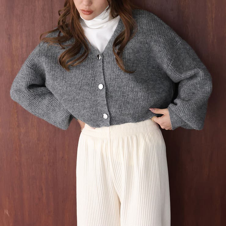 ショート丈ボリュームニットカーディガン | Girly Doll | 詳細画像5 
