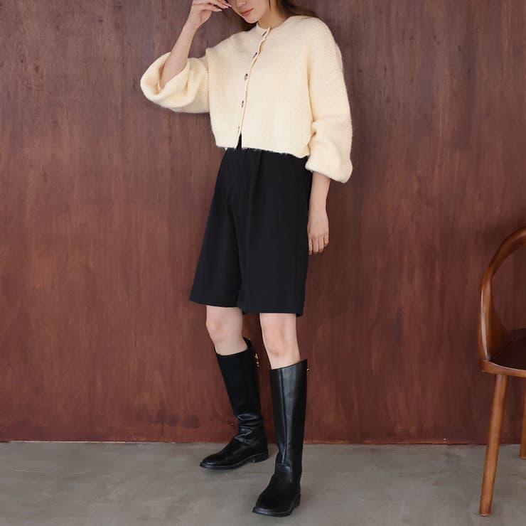 ショート丈ボリュームニットカーディガン | Girly Doll | 詳細画像8 