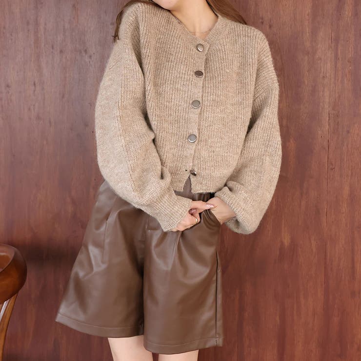 ショート丈ボリュームニットカーディガン | Girly Doll | 詳細画像15 