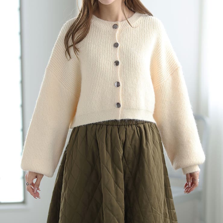 ショート丈ボリュームニットカーディガン | Girly Doll | 詳細画像22 