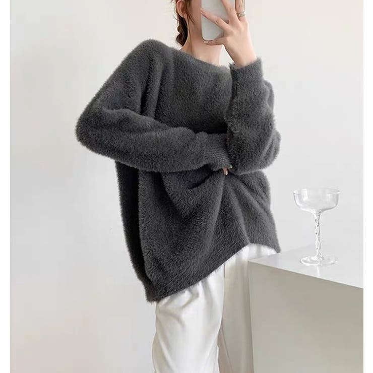 ダークグレー | ニット・セーター【韓国ファッション】 | Girly Doll