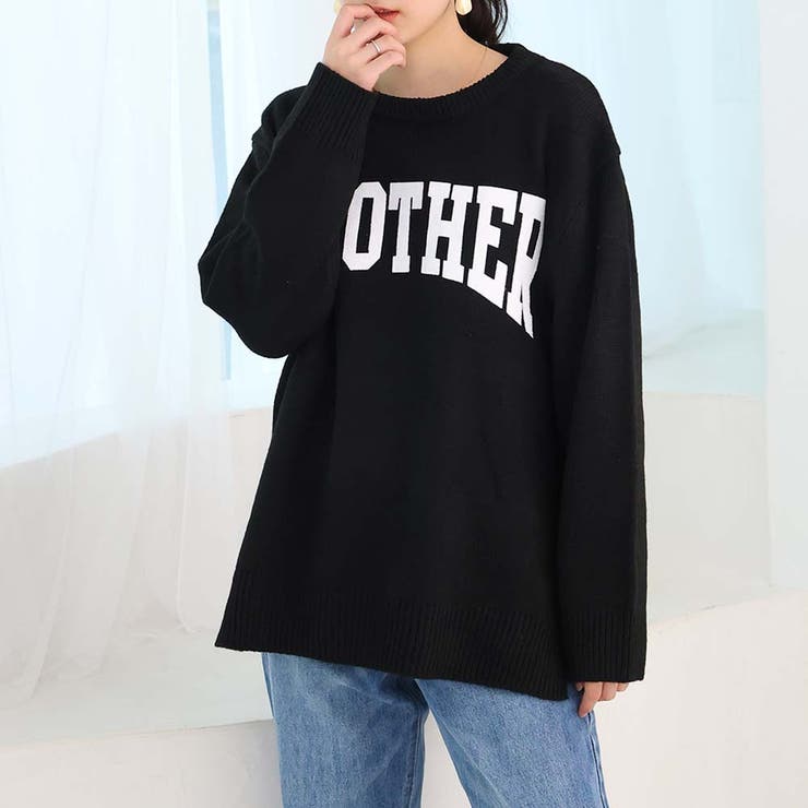 ロゴニット・セーター【韓国ファッション】[品番：ZJ000015432]｜Girly 