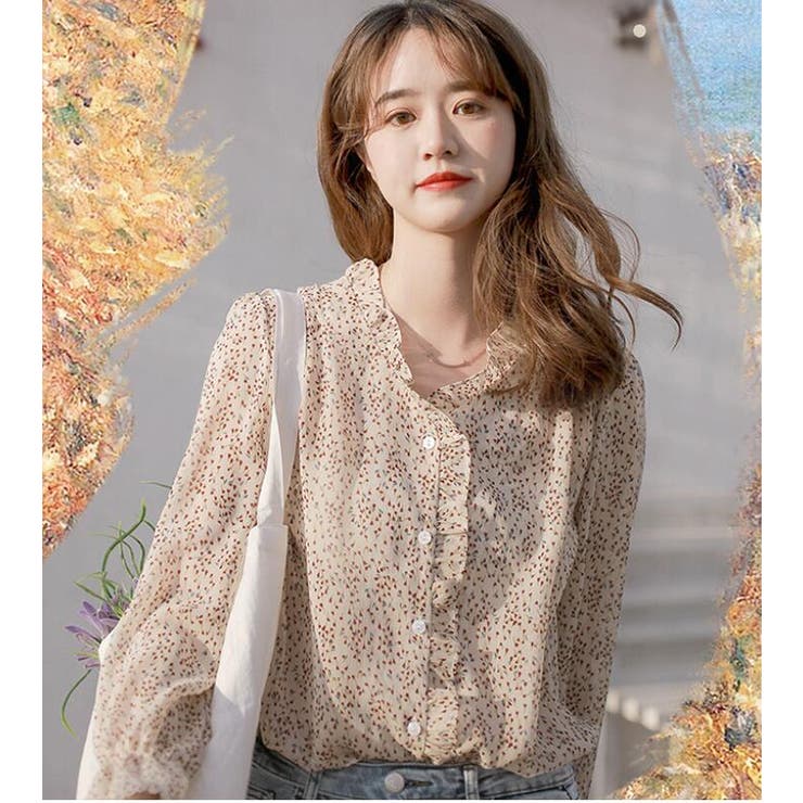 ベージュ | ブラウス【韓国ファッション】 | Girly Doll