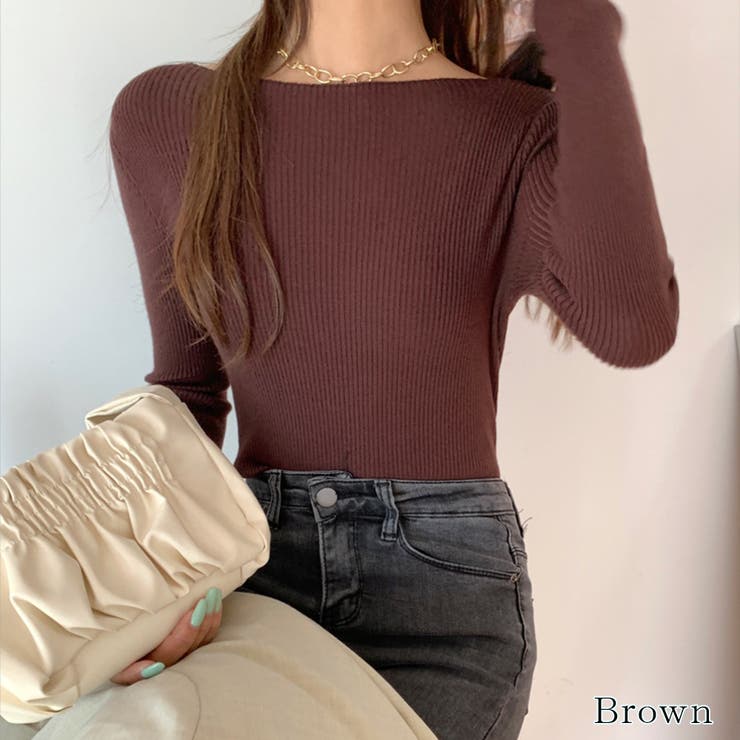 ブラウン | ニット・セーター【韓国ファッション】 | Girly Doll