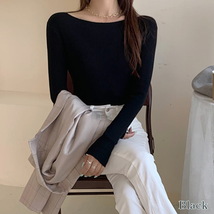 ブラック | ニット・セーター【韓国ファッション】 | Girly Doll