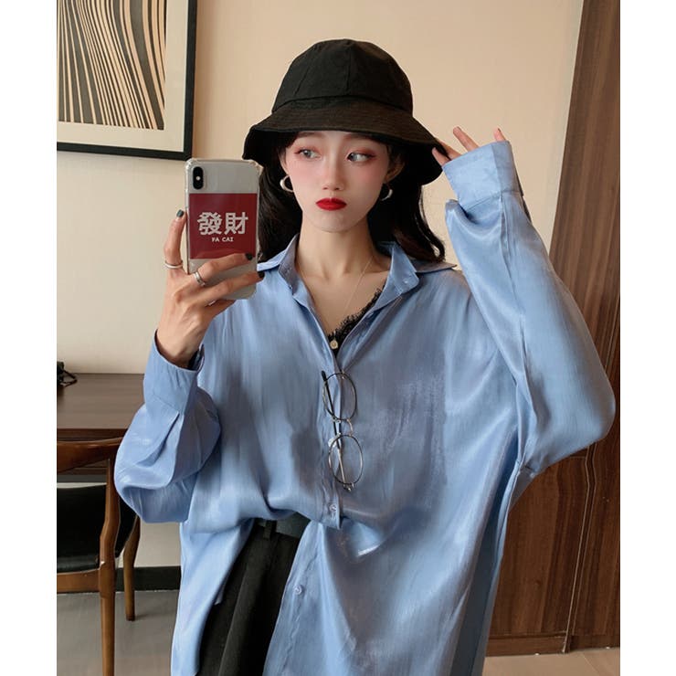 オーバーサイズシャツ【韓国ファッション】[品番：ZJ000012237