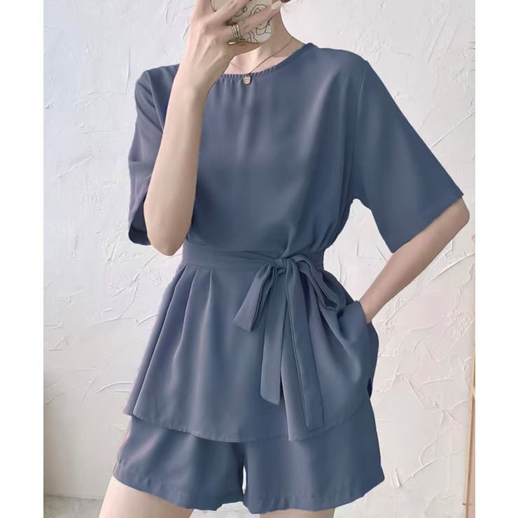 ブラウス＋ショートパンツ 2点セットアップ【韓国ファッション】 | Doula Doula | 詳細画像8 