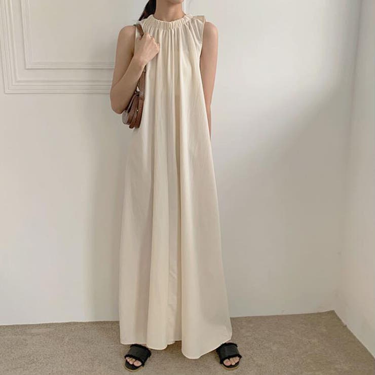 襟ギャザーフレアワンピース【韓国ファッション】 | Doula Doula | 詳細画像7 