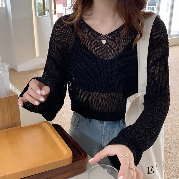 Vネックサマーニットプルオーバー【韓国ファッション】 | Doula Doula | 詳細画像16 