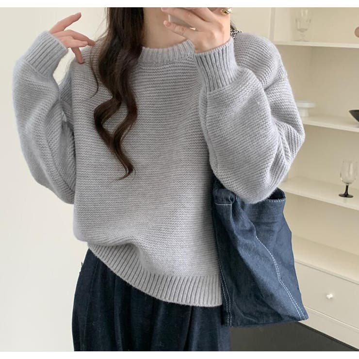 【人気】DRAWER 3G配色クルーネックニット セーター 1 ウール 美品 人気】DRAWER 3G配色クルーネックニット セーター 1 ウール 美品