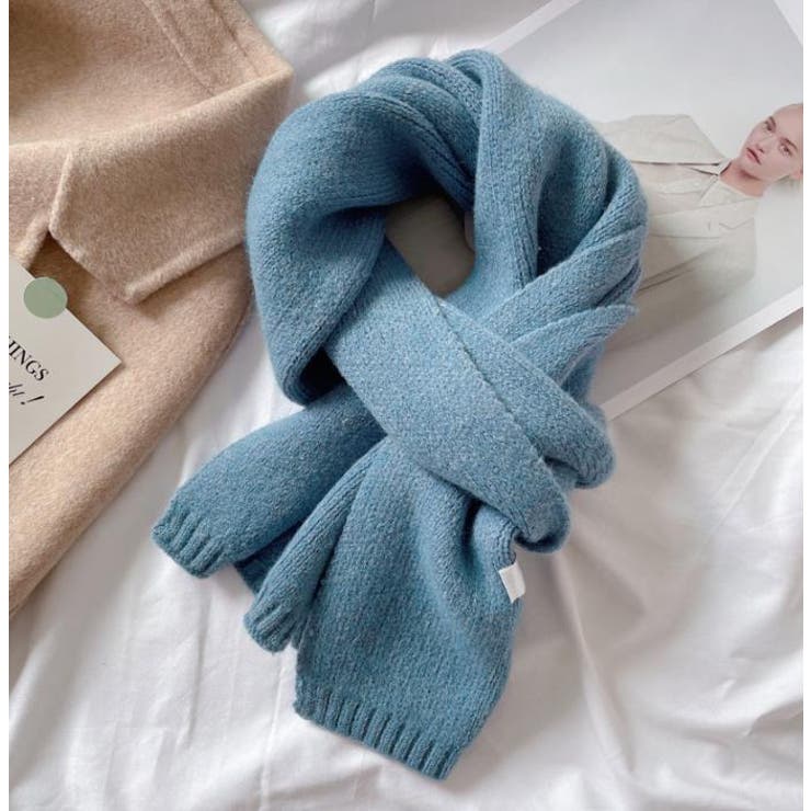 ブルー | ベーシックカラバリマフラー【韓国ファッション】 | Girly Doll