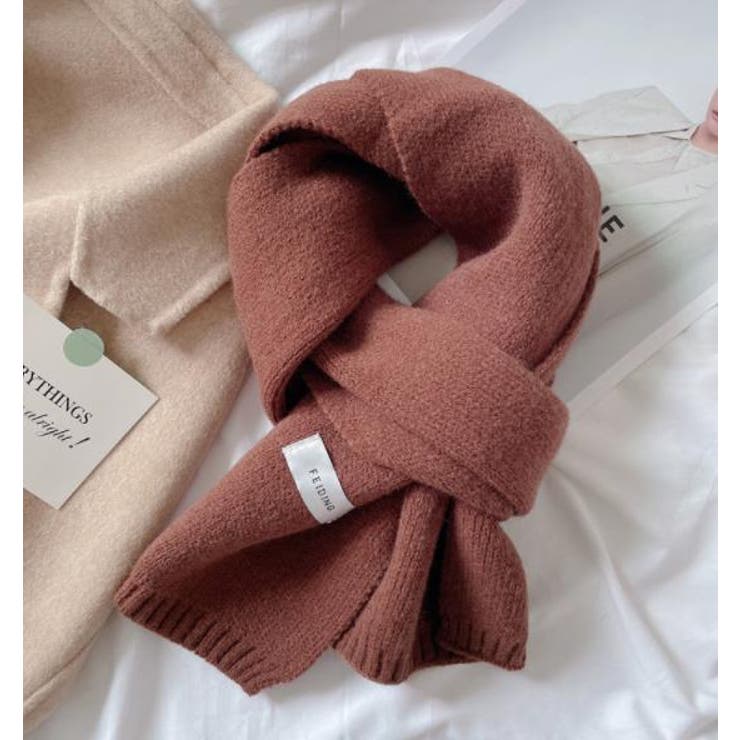 ブラウン | ベーシックカラバリマフラー【韓国ファッション】 | Girly Doll