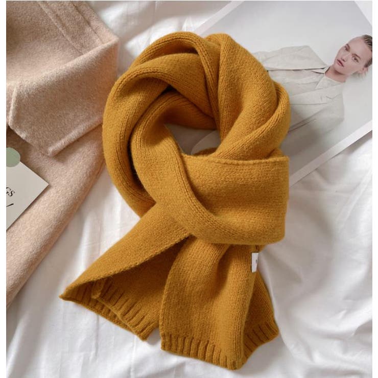 イエロー | ベーシックカラバリマフラー【韓国ファッション】 | Girly Doll