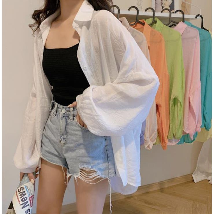 ホワイト | シャツ【韓国ファッション】 | Girly Doll