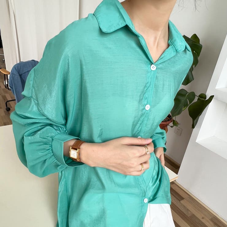 ダークグリーン | シャツ【韓国ファッション】 | Girly Doll