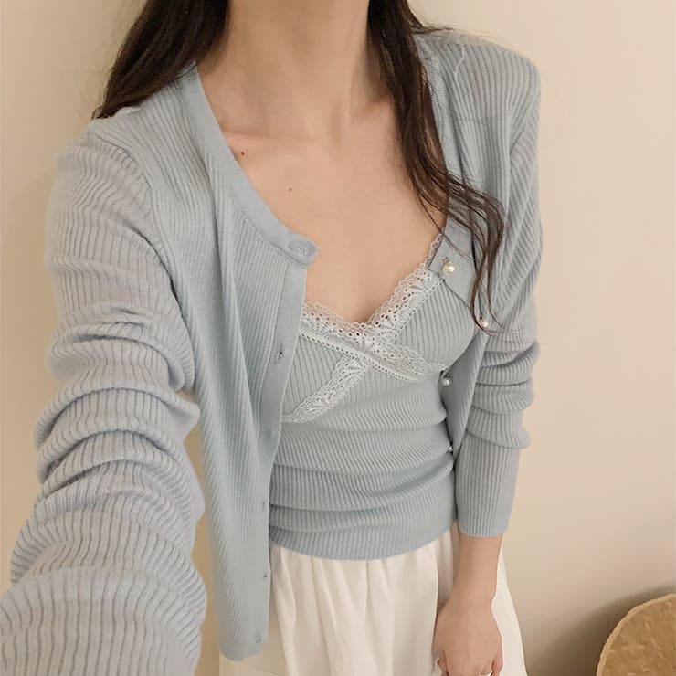 ニットカーディガン&キャミ【韓国ファッション】 | Girly Doll | 詳細画像4 